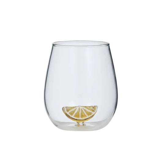 Lemon Slice Glass Tumber