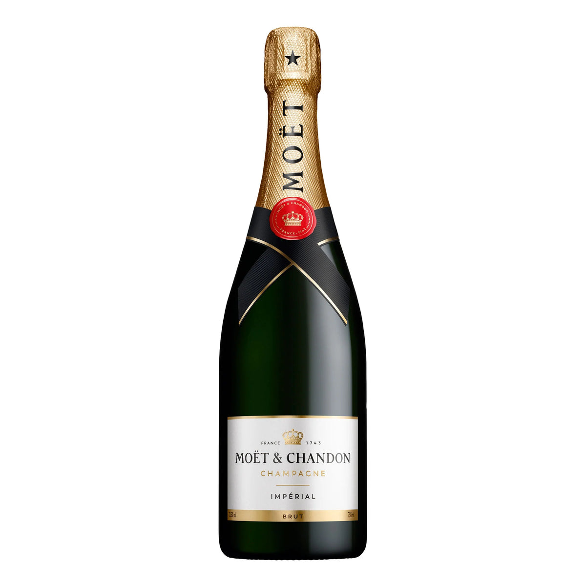 A bottle of Moët & Chandon Impérial Brut Champagne, available as a premium inclusion in our custom branded gift boxes.