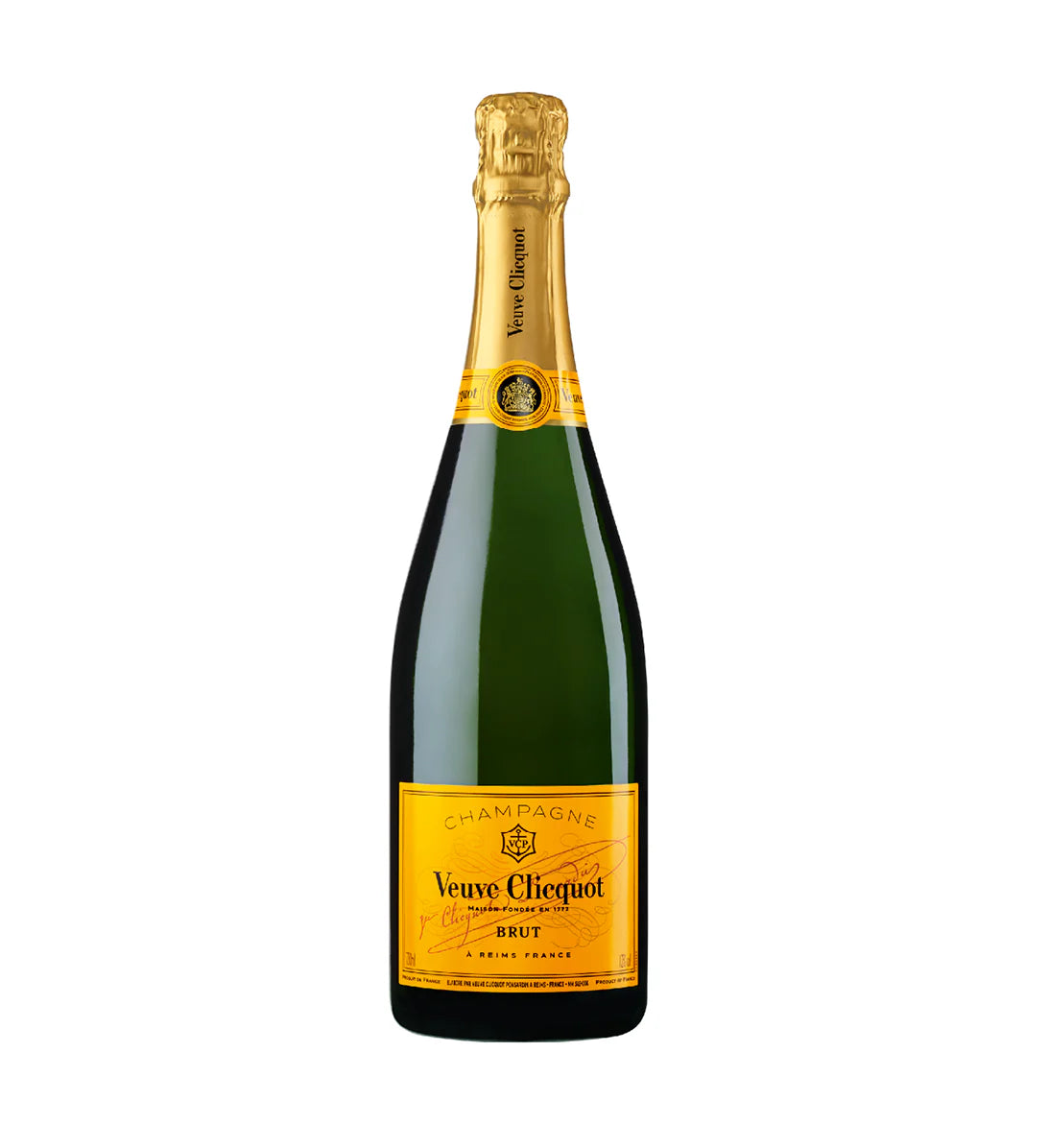 A bottle of Veuve Clicquot Champagne, a premium inclusion in our custom branded gift boxes.